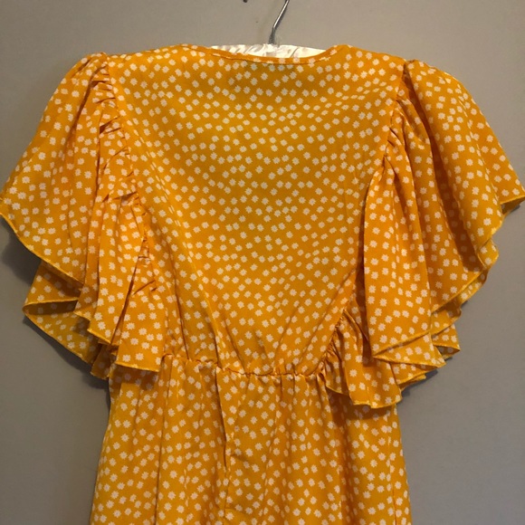 Shein Yellow Flowy Dress - Picture 5 of 5